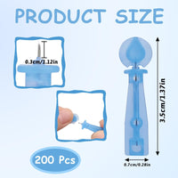 BPTZYLN 200 Pcs Pimple Needle Blackhead Blemish Remover, Milia Removal Needle Blue Tool Cyst Removal, Professional Pimple Popper Remover Tools for Clear Skin, Beauty Salon Home Sterile Needles for Cysts