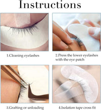 Sunallwell 100 Pairs Eye Lash Pads Eyelash Pads Under Eye Patches Under Eye Pads Under Eye Gel Pads Premium Eye Pads for Eyelash Extensions Pro Salon and Individual Eyelash Extension
