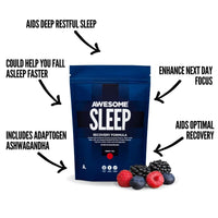 Awesome Supplements - Awesome Sleep Recovery Formula with Magnesium, Ashwagandha & Chamomile Extract (241g, Berry Tea)
