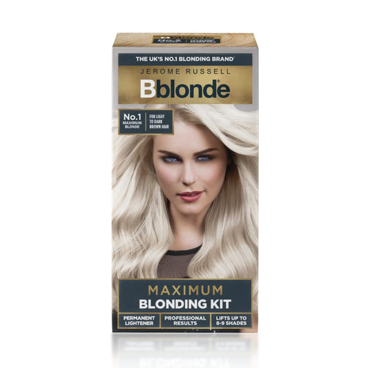 JEROME RUSSELL BBLONDE Jerome Russell Bblonde Blonding Kit, Permanent Lightener, Permanent Blonde Bleach Hair Dye, Professional Results, With Avocado Oil, Lifts 8-9 levels – Blonding Kit No 1