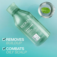 Redken Amino Mint Scalp Relief Shampoo For Oily Scalps, Purifying Cleanser Formulated With Amino Acids To Soothe The Scalp And Nourish Dry Lengths, 300ml