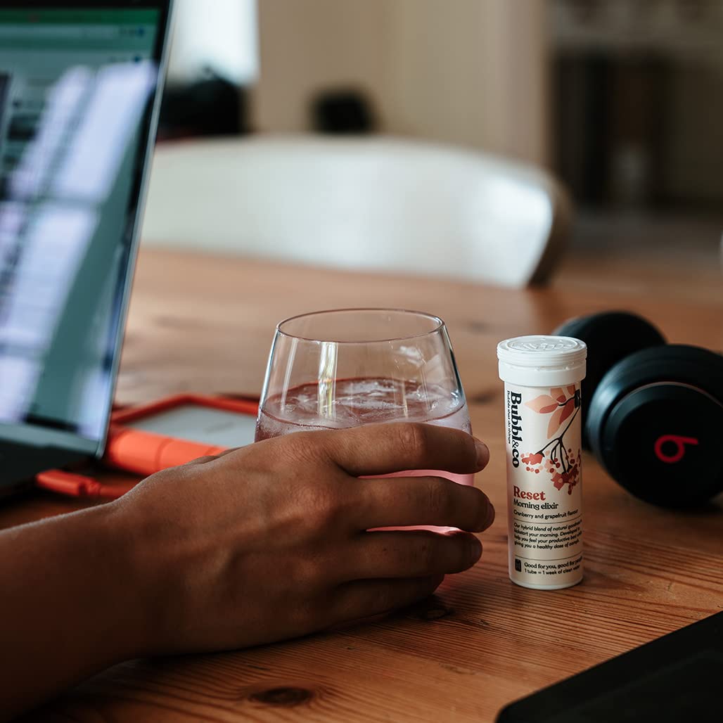 Bubbl & Co Reset Morning Elixir | Replace Your Morning Coffee | Plant Extracts, Amino Acids, Added Vitamins, Natural Caffeine (10 Drinks)