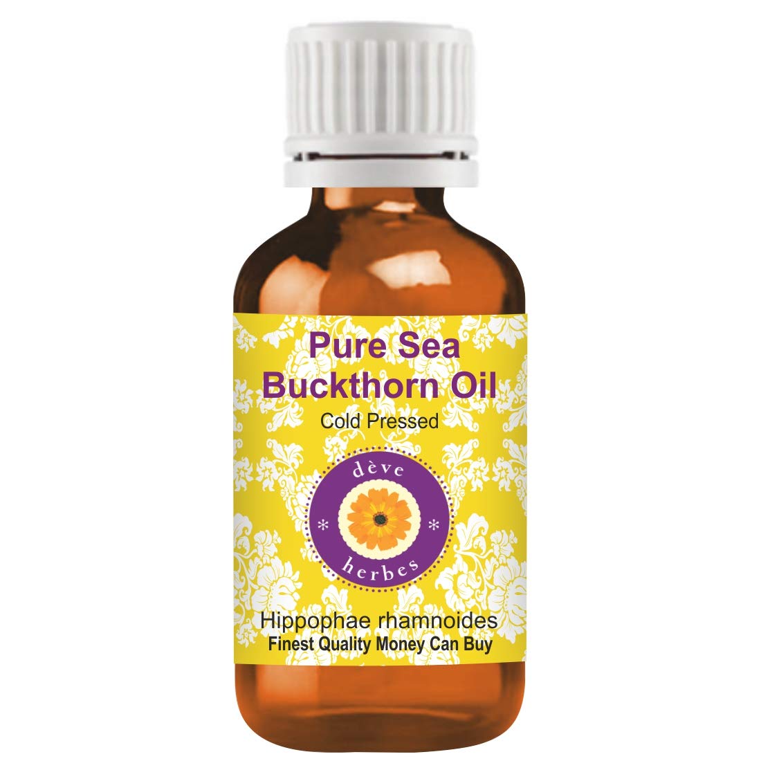 Deve Herbes Pure Sea Buckthorn Oil (Hippophae rhamnoides) Cold Pressed 50ml (1.69 oz)