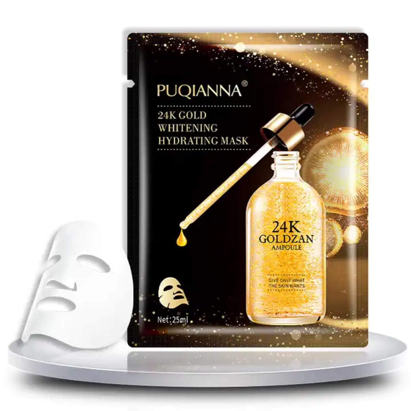 IMKRC 24K Gold Mask, Face Sheet Mask, Skin Care Masks, Hydrating, Whitening, Anti-Aging, Puffiness, Moisturizing, Deep Tissue Rejuvenating, Soothing Firming Face Masks