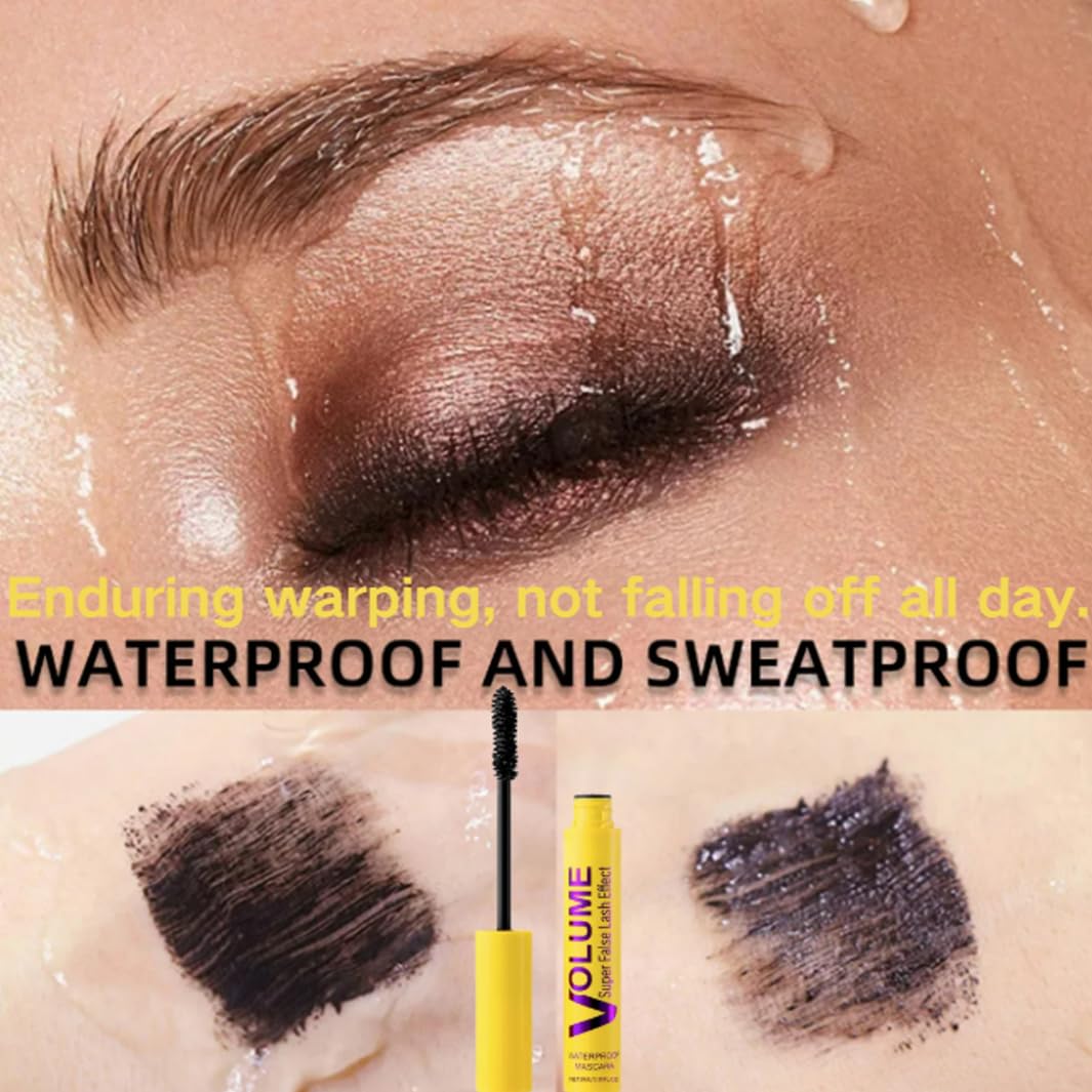 Bubble M-ascara,Colossal Bubble M-ascara,Waterproof Mascara,Lengthening & Volumizing Black Mascara,Non-Caking Formula,Lasting Eye Makeup.Create Natural Curls and Charming Eyelashes Effect