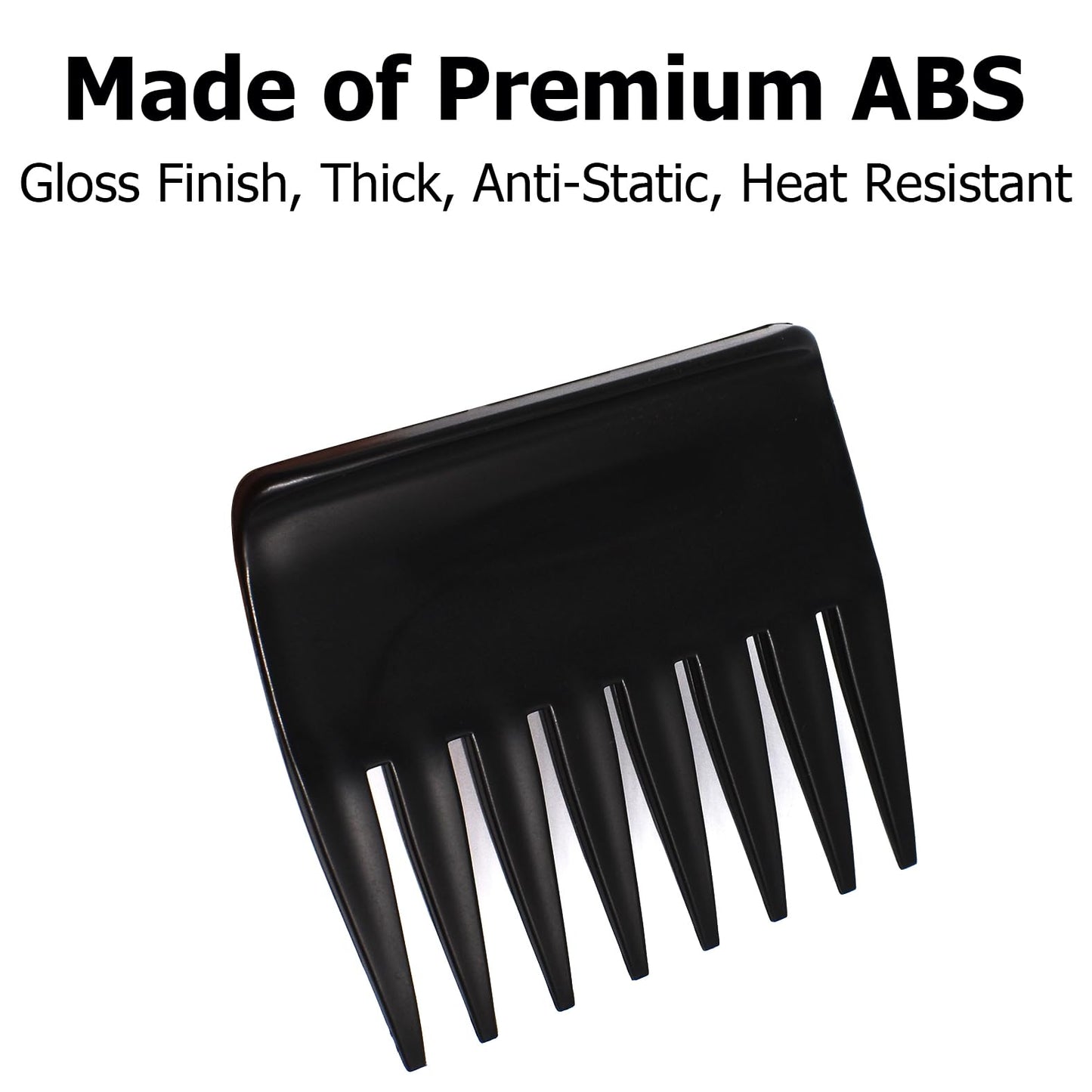 ZEROKIWI Professional Mens Styling Comb, Anti-Static Pompadour Streaker Comb Texture Wide Tooth Comb for Hairstyling Shaping Wet Pick Hairdressing Comb, Black