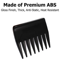 ZEROKIWI Professional Mens Styling Comb, Anti-Static Pompadour Streaker Comb Texture Wide Tooth Comb for Hairstyling Shaping Wet Pick Hairdressing Comb, Black