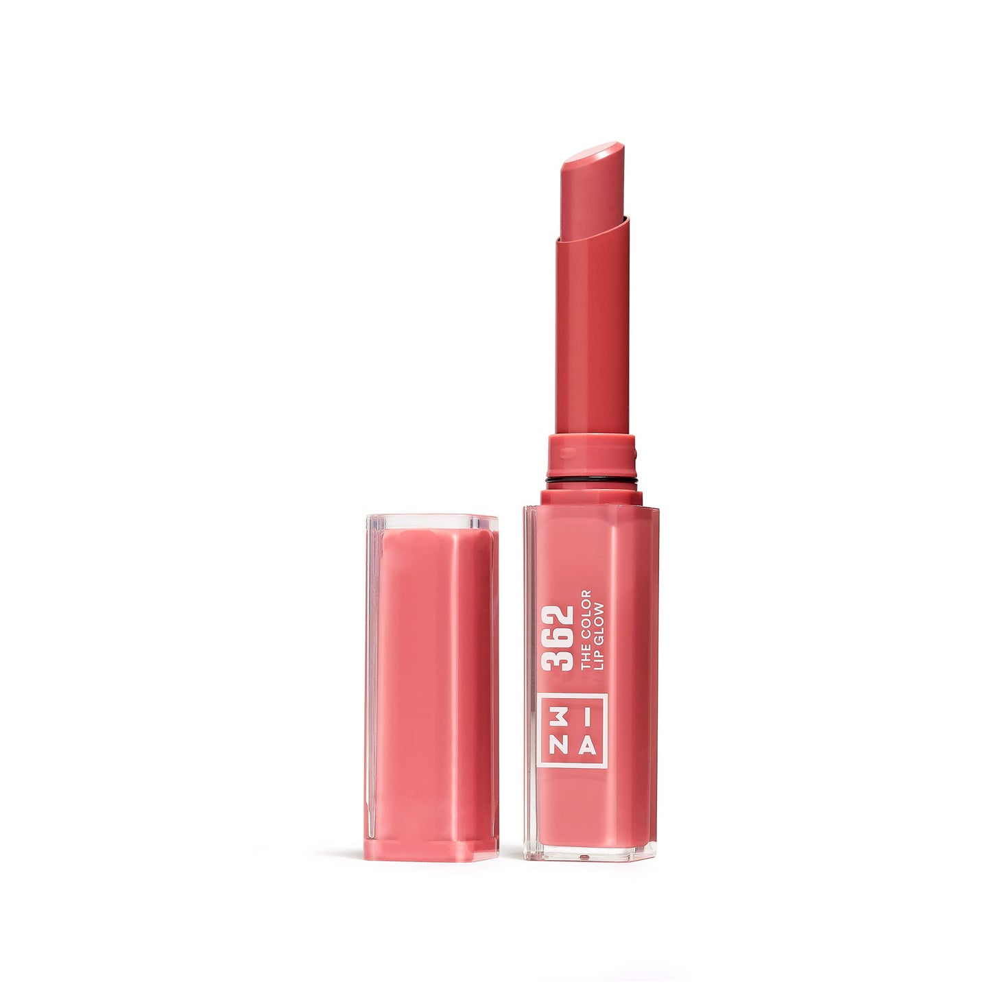 3INA MAKEUP - The Color Lip Glow 362 - Soft Pink Colour Lip Balm with Shea Butter to Moisturise the Lips - Shiny and Glowy Colour Lipstick - Highly Pigmented Lip Colour