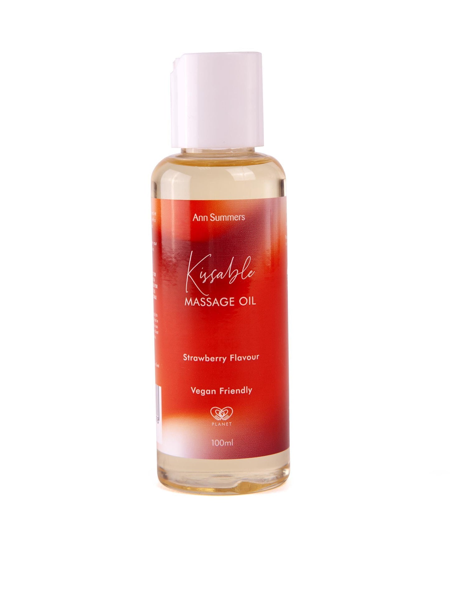Ann Summers - Kissable Massage Oil 100ml | Miniature Flavoured Massage Oil - Vegan & Natural Massage Oil - Massage Oils for Massage Therapy - Moisturising Formula - Strawberry
