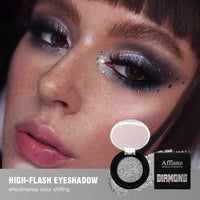 DE'LANCI Silver Gray Glitter Eye Shadows Make up,Silver Metal Pressed Powder Eyeshadow,Shimmer Silver Grey Eyeshadow,Highly Pigmented&Waterproof, Long Wearing,Vegan&Talc Free #11