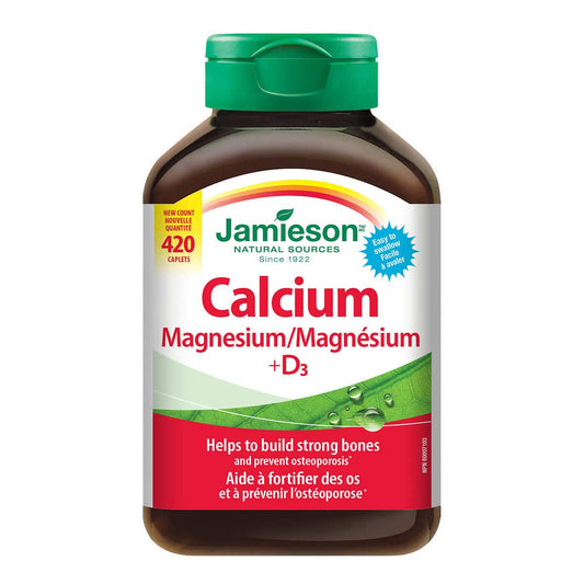 Jamieson Calcium Magnesium with Vitamin D3 Tablets, 420 caplets