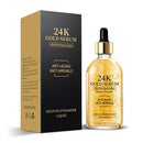 KlsyChry 24k Gold Serum for Face, Skin Moisturizing Anti-Aging Anti-Redness Acne Treatment Essence Cream for Dark Spots & Fine Lines, Skin Care Gold Essence Nicotinamide Serum (30ml)