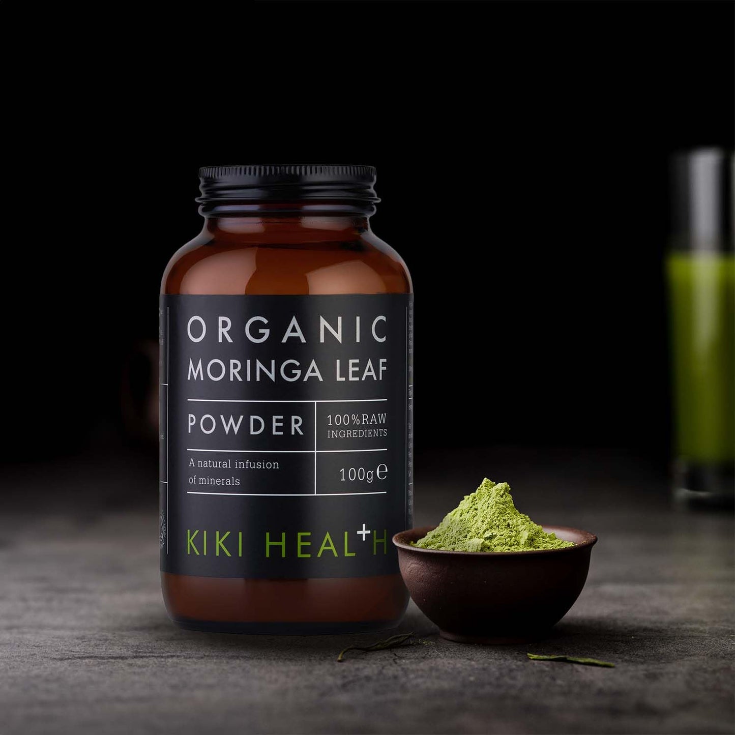 KIKI HEALTH KIKI Health Premium Organic Moringa Leaf Powder - Certified Superfood with Essential Vitamins & Sustainably Sourced for Healthy Living - Conveniently Blends into Smoothies & Dishes - 100g