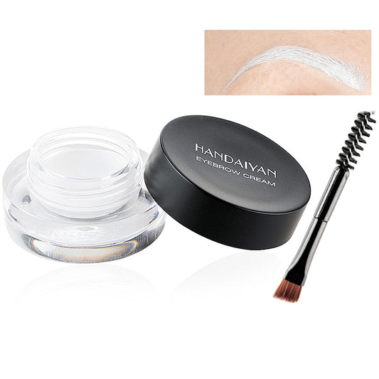 RUICHING White Eyebrow Gel, Brow Pomade, Brow Dye with Brush, Christmas Makeup Waterproof Long Lasting Tinted Brow Gel, Smudge-Proof Sweat Resistant Brow Cream