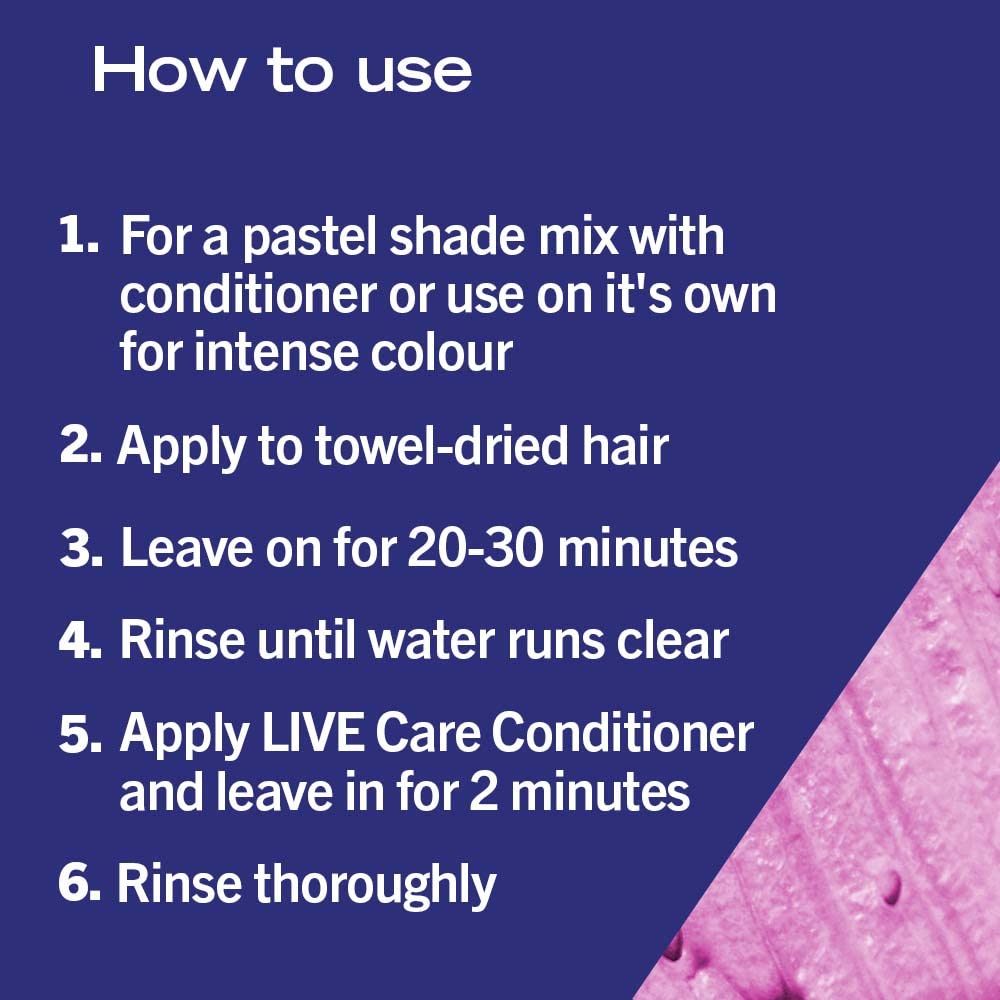 Schwarzkopf LIVE Ultra Brights Or Pastels, Vibrant Semi-permanent Pink Hair Dye, Lasts Up to 15 Washes- Shocking Pink 093