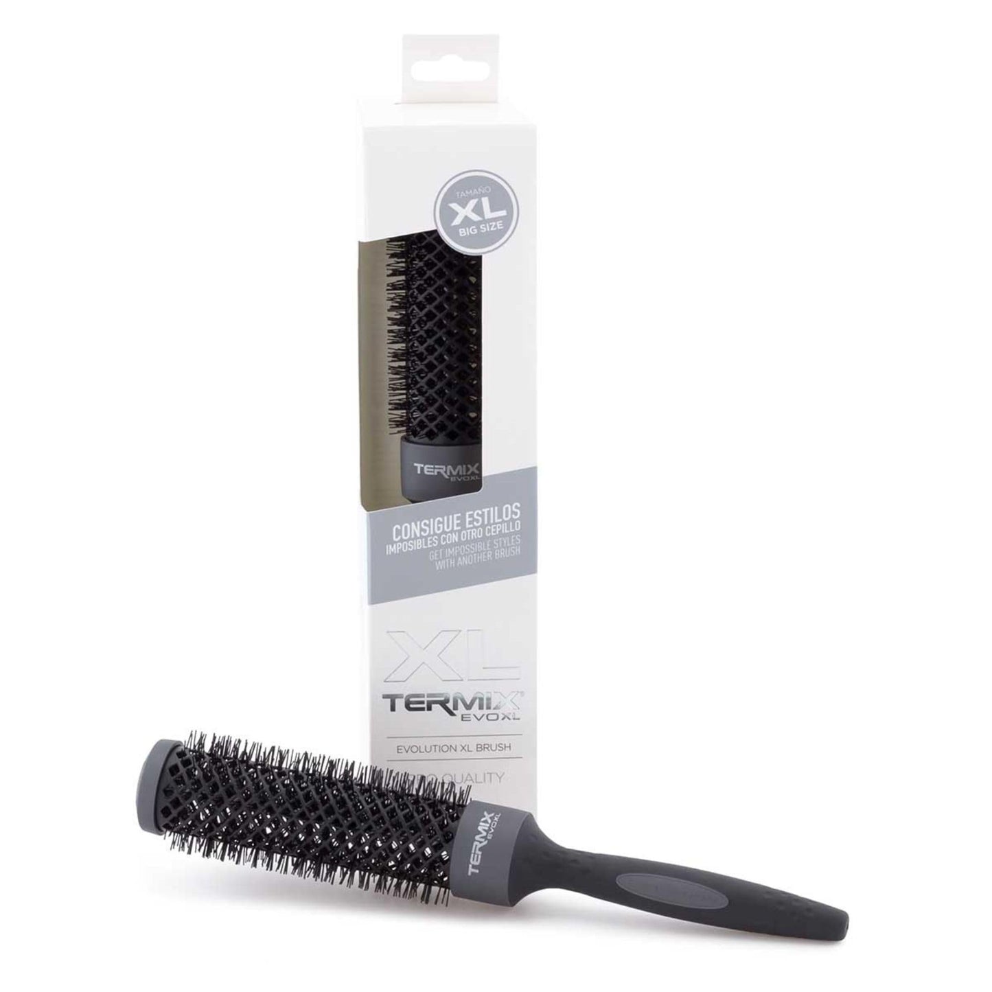 Termix Evolution XL Round Hairbrush Ø 17 mm, 3cm longer- Hairbrush with ionized fibers and a 25% extra surface for faster drying