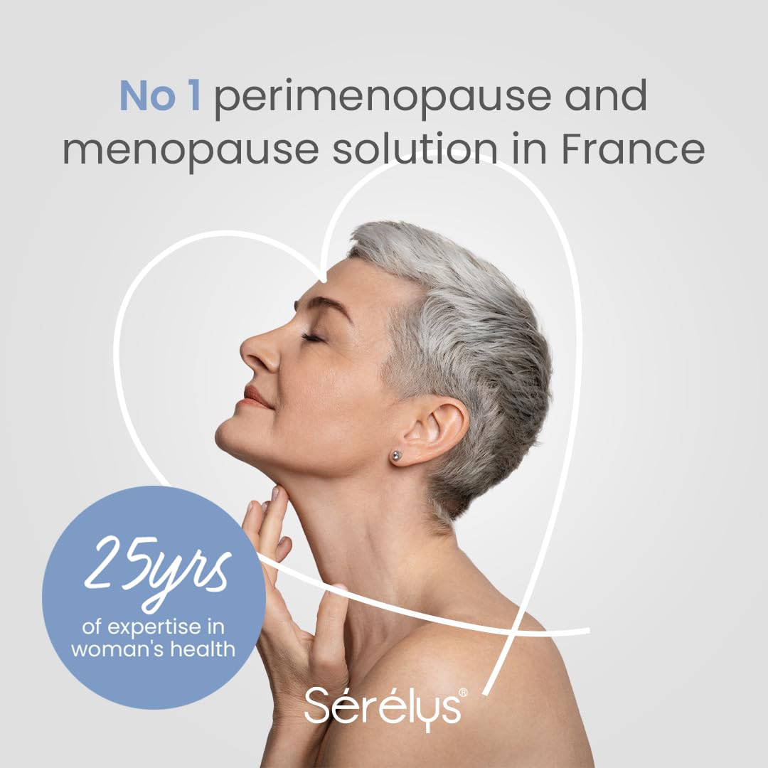 SERELYS Sérélys MENO Perimenopause & Menopause Supplements for Women - 60 Vegetarian Capsules with PureCyTonin Complex - Hormone Balance, Hot Flushes & Fatigue Reduction Non-Hormonal Formula - 2 Month Supply