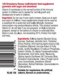 Vitawell Kids Multivitamin Gummies | 120 Strawberry Flavour Gummies | Monster Pack | 2 Months’ Supply | Two a Day Chewable Kids Multivitamin | 9 Essential Children’s Vitamins | by Vitawell