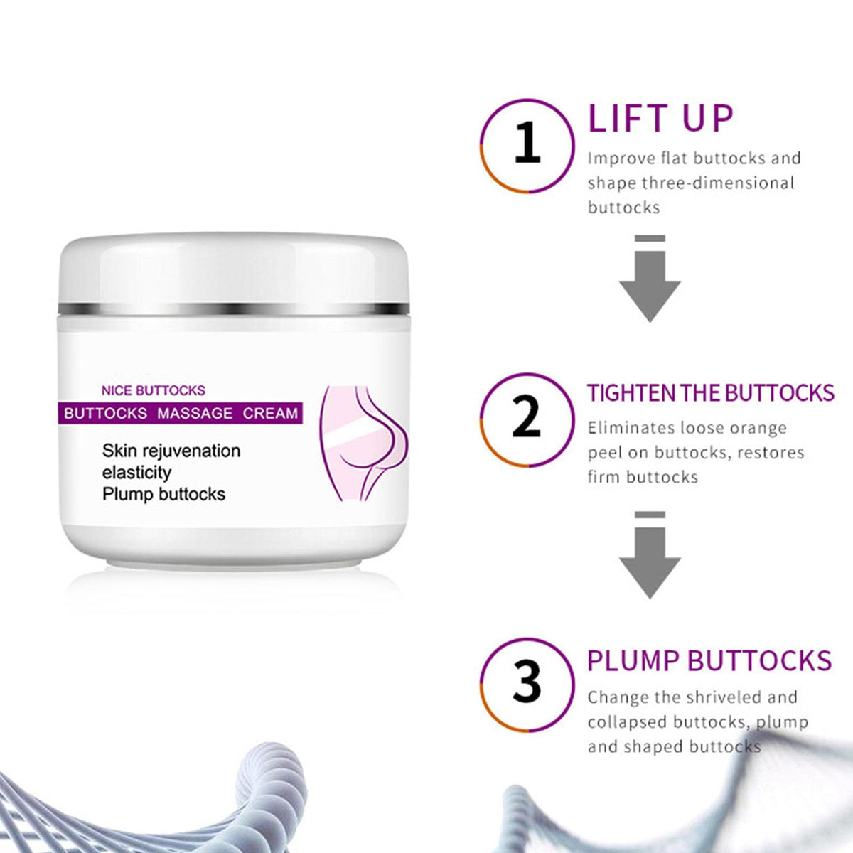 Grospe Buttock Enlargement Cream Buttocks Massage Cream Hip Lift Up Cream Bigger Buttock Firm Massage Cream Butt Firming Cream Make Hips Bigger and Firmer 30g (2 Pack)