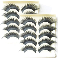 KFZR Drag Queen Lashes stage Exaggerated Fancy Dress False Eye Lashes Fluffy Thick Mink Handmade Long Black 10 pairs