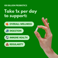 Macro Greens 100 Billion CFU Probiotics - 20 Unique Strains + Organic Prebiotics | Gut Health, PH Balance, and Digestion | Scientifically Proven Probiotics for Women and Men – 60 Day Supply – Made in The UK