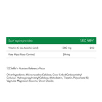 Nature's Bounty Vitamin C 1000 mg with Rose Hips - Pack of 60 Coated Caplets - Supports Immunity and Energy - Vegan and Gluten Free