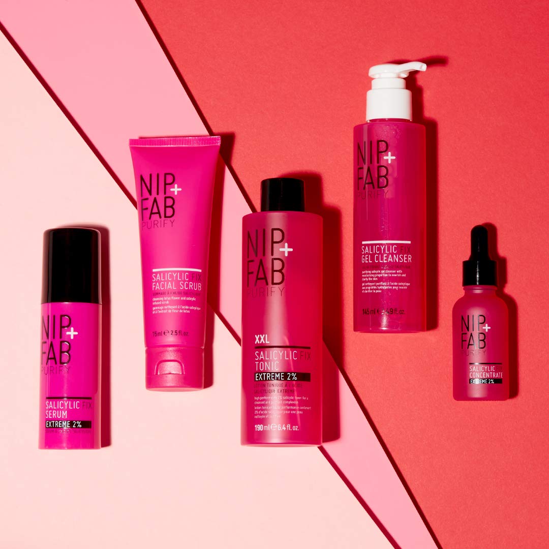 Nip+Fab Nip + Fab Salicylic Acid Concentrate Extreme 2% BHA Liquid Drops for Face with Niacinamide Vitamin B3 to Refine and Minimize Pores, Even Skin Tone, Oil Control, 30 ml