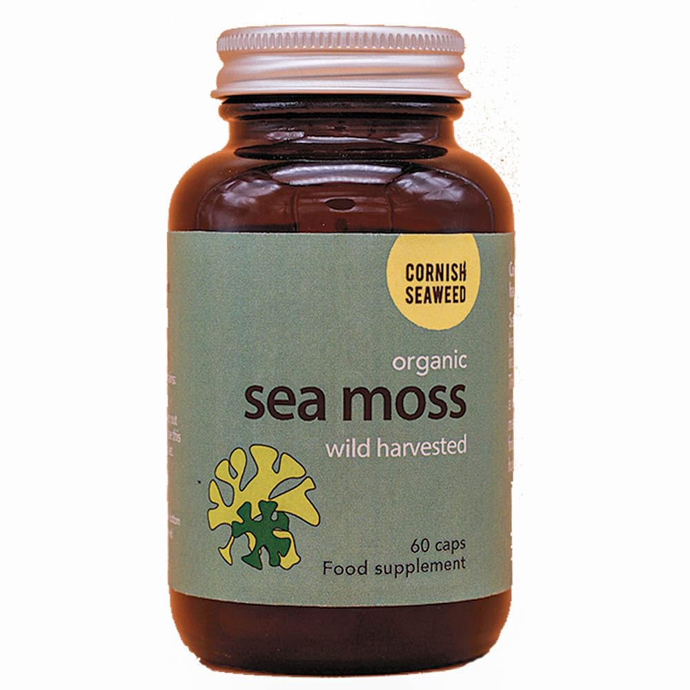 Wild Harvested Sea Moss Supplement by The Cornish Seaweed Company | Use for Improved Cognitive Function | 1 Months Supply 60 Capsules | 100% Organic Cornish Seaweed