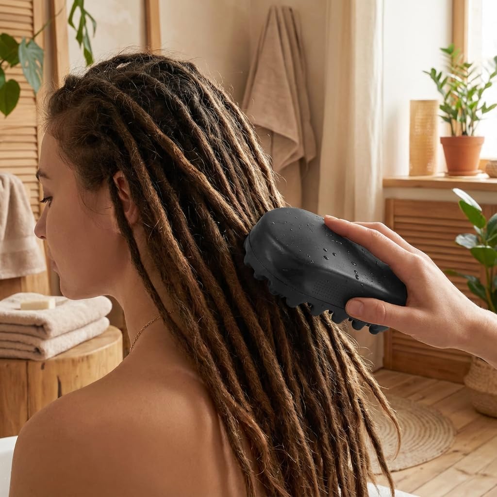 Dpofirs Twist Afro Curl Hair Brush, Washable Twist Hair Sponge Twist Curl Brush Comb Rubber Styling Tool for Home and Salon Use