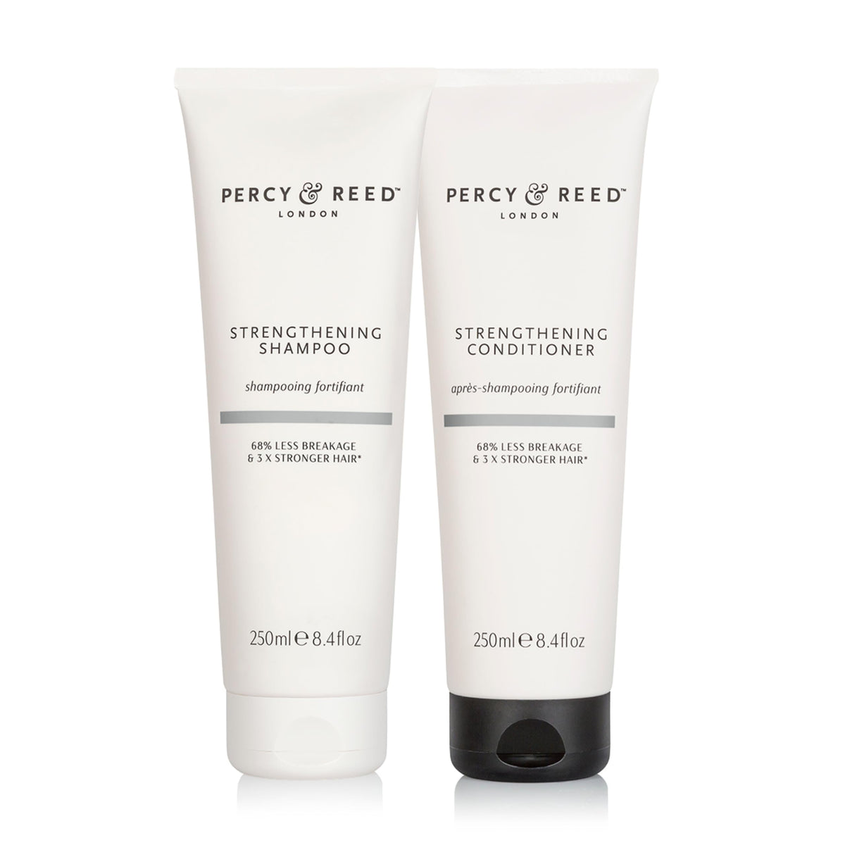 Percy & Reed Shampoo & Conditioner 2 x 250ml, Hair Growth Shampoo and Conditioner, Reduces Breakage, Builds Strength, Adds Thickness, Moisturises Dry Damaged Hair, Give Me Strength Collection