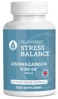 RejuvoBody Premium Grade KSM-66 Ashwagandha 6250mg | 90 Vegetarian Capsules | Stress & Anxiety Relief for Adults | 3 Month Supply | Made in The UK | No Leaf Root Extract | Vegetarian Friendly
