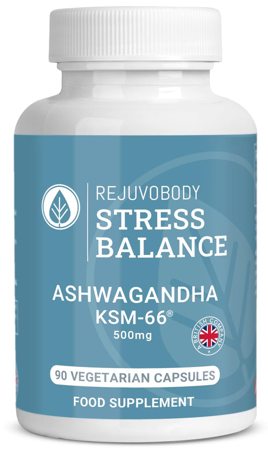 RejuvoBody Premium Grade KSM-66 Ashwagandha 6250mg | 90 Vegetarian Capsules | Stress & Anxiety Relief for Adults | 3 Month Supply | Made in The UK | No Leaf Root Extract | Vegetarian Friendly