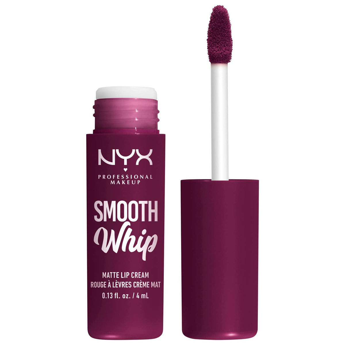 NYX PROFESSIONAL MAKEUP NYX Professional Makeup Liquid Lipstick, Matte Lip Cream, Ultra-Vibrant Shades, With Shea & Cocoa Butter, Smooth Whip, Shade: Berry Bed Sheets