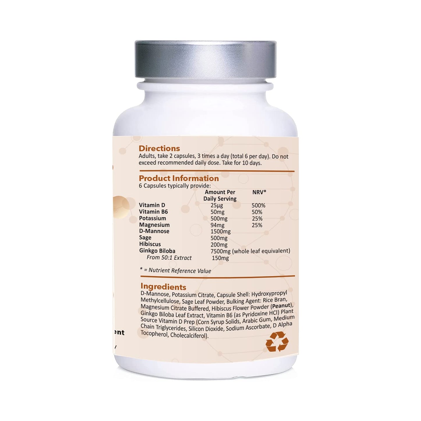 Pharmanostix UT Active Urinary Tract Support 60 Capsules - Advanced Blend of D-Mannose & Selected Nutrients to Support Systemic Urinary Health