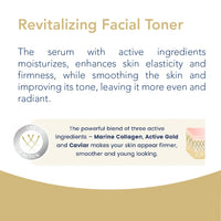 Novaclear NovaClear Collagen REVITALIZING Facial Toner - Active Gold, Marine Collagen and Caviar Infused Toner for Moisturized and Rejuvenated Skin