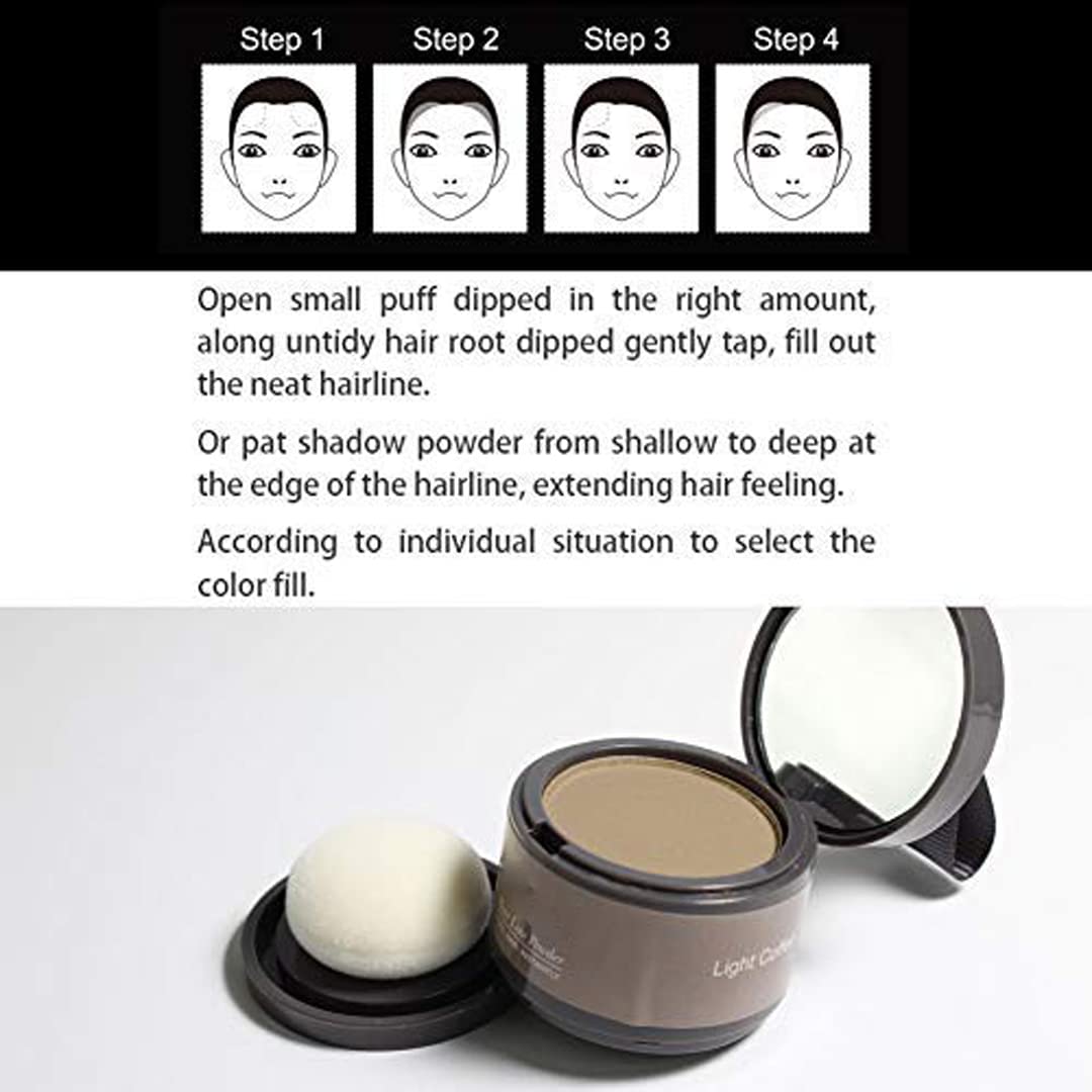 Hairline Powder, Hair Root Dye, Instantly Hair Color Shadow Cover Gray Hair Root, Hair Touch-Up, Thin Hair Powder 4g