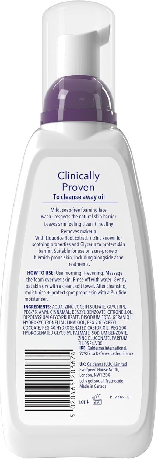 Purifide by Acnecide Daily Foaming Face Cleanser 235ml