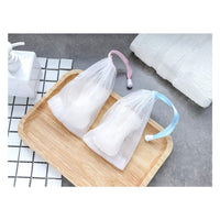Andiker Soap Bag Soft for Shower,7 Pcs Mesh Soap Pouch Saver with Drawstring for Foaming and Drying,Hangable (7PCS)