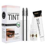 PLVNNZ E-yebrow T-int Kit,Eyebrow Tint,Lash Lift and Tint Kit,Professional Eyebrow & Eyelash Dye, Long-Lasting 6 Weeks, Fast & Easy DIY Brow Dye for Natural,With All Tools(Black)