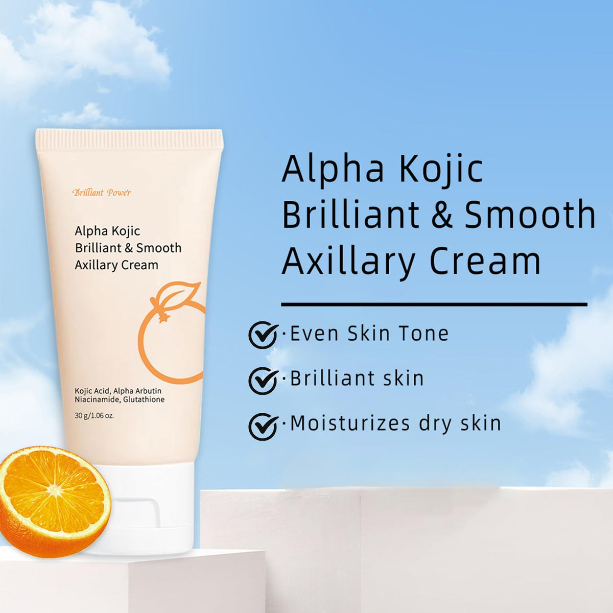 MrCuvaryas Kojic Acid Underarm Whitening Cream, Skin Lightening Cream,Korean Skin Care for Armpits, Knees, Inner Thighs, Bikini, Intimate Areas, Quickly Absorb & Reduce Odor,Smoothing