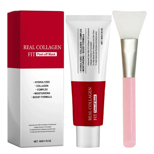 NatrLuxe Hydrolyzed Collagen Night Mask | Overnight Elasticity & Hydration Boost |Skincare With Brush