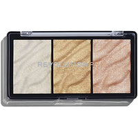 Revolution Beauty London Revolution Pro, Supreme, Highlighter, Face Palette, Gold, 3 Shades, 11.1g