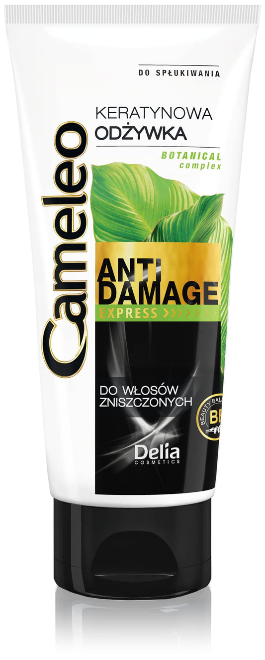 Cameleo - Keratin Conditioner - Repair Treatment with Keratin & Argan Oil for Damaged, Dry Brittle Hair - Thermo Protect - Salt & Paraben Free - 200ml