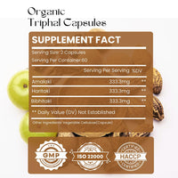 Hebhac Herbs Triphala Capsules - Rich in Vitamin C & Antioxidants | with Goodness of Amla, Haritaki & Bibhitaki - 90 Capsules