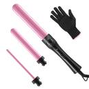 Culwad Curling Wand 3 in 1, Hair Curler Wand Set with 3 Interchangeable Barrels 9/25/32 mm, 180℃-210℃ Temperature Control, Curling Tongs for Short Medium Long Hair