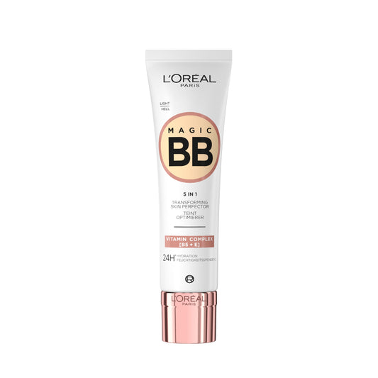 L'Oreal Paris L'Oréal Paris Magic BB Cream with SPF 20, 5-in-1 Skin Tint with Vitamin B5 and Vitamin E, Lightweight Hydrating Formula Adapts to Skin Tone for a Natural Glowy Finish, 30 ml, Shade: 02 Light