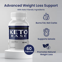 Keto Base Weight Management Capsules – All-Natural Vegan Supplement with Cinnamon Bark, Biotin, Guggul Extract, Weight Management Support, 60 Capsules, Slim Warriors