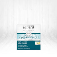 lavera basis sensitiv Anti-Aging Night Cream Q10 - with organic Jojoba-Oil & Shea Butter - Moisture & Care - Cream nourishes & tightens the skin - natural cosmetics - face cream - vegan - organic (1 x 50 ml)