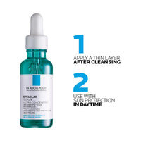 La Roche-Posay La Roche Posay Effaclar Anti-Aging Facial Serum with Salicylic Acid, Glycolic Acid & Niacinamide, Ultra Concentrated, Targeted Treatment for Blemishes, Fine Lines & Large Pores, 30ml