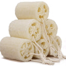SINOFO 6 pack Natural Loofah Sponges Biodegradable Body Scrubbers, Exfoliating Loofah Bath Sponge Buff Away Dead Skin Smoother Great for Shower Scrubbing and Kitchen Cleaning (4 inch) (6 Pack-b)